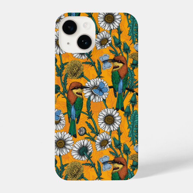 Funda Para iPhone Comedores de abejas, mariposas azules y maricas so (Reverso )