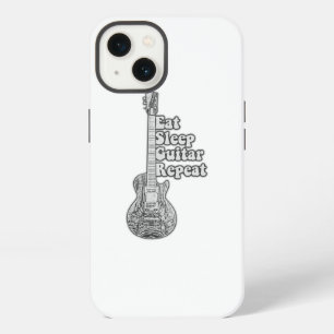 Comer dormir guitarra repetir. vintage blanco y ne