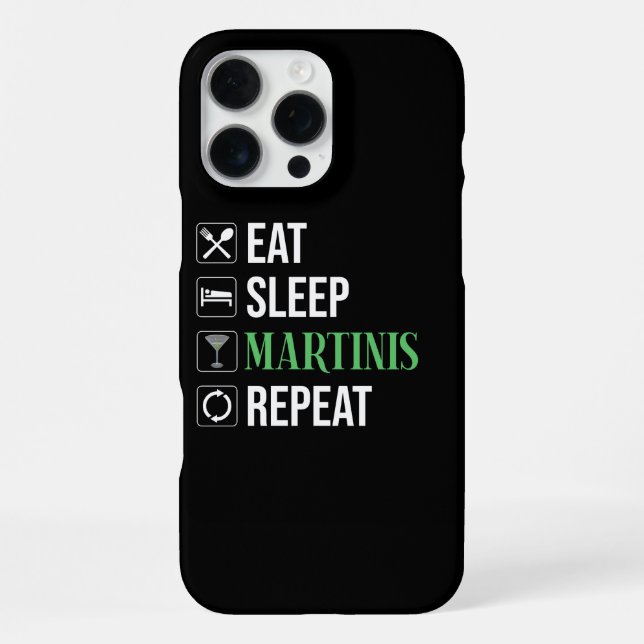 Funda Para iPhone Comer. Dormir. Martinis. Repetir. (Reverso )