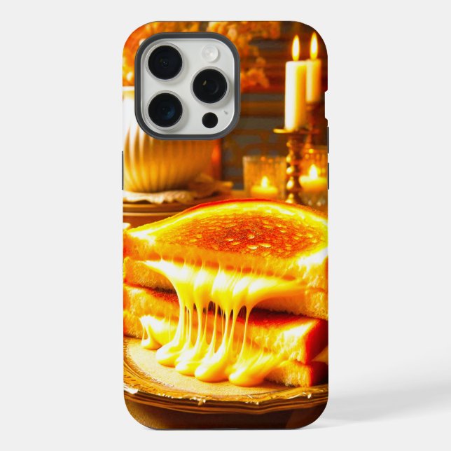 Funda Para iPhone Comida de confort a la luz de las velas: sándwich  (Reverso )