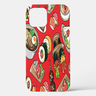 Funda Para iPhone 12 Comida japonesa: Patrón cultural sin foco