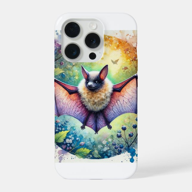 Funda Para iPhone Common Noctule Bat 060824AREF151 - Watercolor (Reverso )