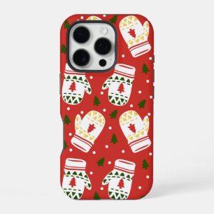 Funda Para iPhone 16 Pro Cómodos guantes de invierno dorados