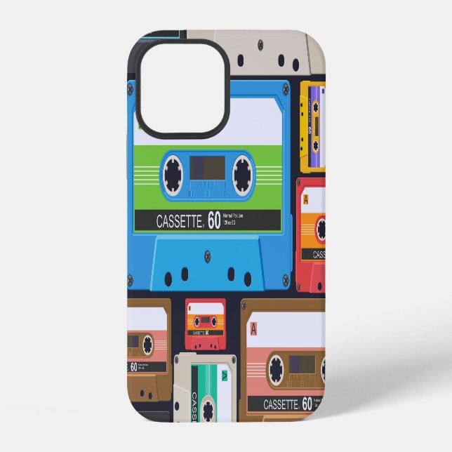 Funda Para iPhone Composición abstracta de casetes compactos (Reverso )