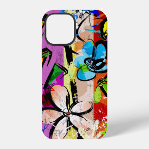 Funda Para iPhone 12 composición de fondo abstracto con flores, con