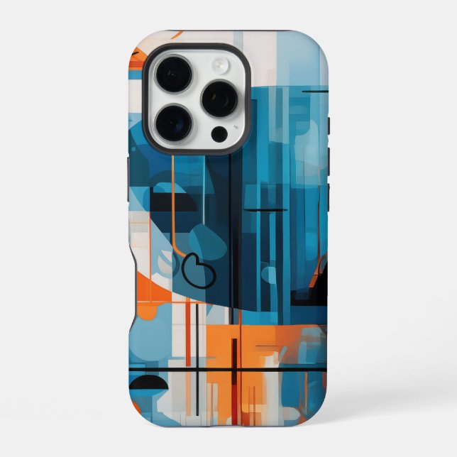 Funda Para iPhone Composición de formas geométricas abstractas (Reverso )