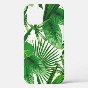 Funda Para iPhone 12 Composición exótica tropical de hojas verdes natur