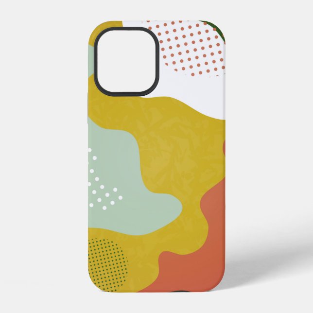 Funda Para iPhone Composición geométrica abstracta moderna con decor (Reverso )