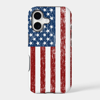 Funda para iPhone con bandera estadounidense retro