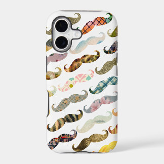 Funda para iPhone con bigote antiguo y patrones vi