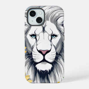 Funda para iPhone con Cara de León Blanco - Diseño