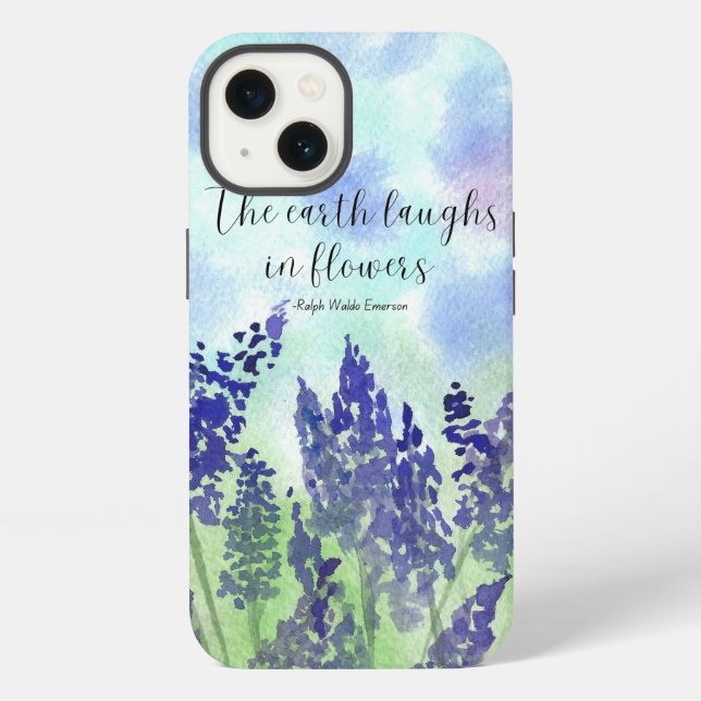 Funda para iPhone con cita de flor (Reverso )