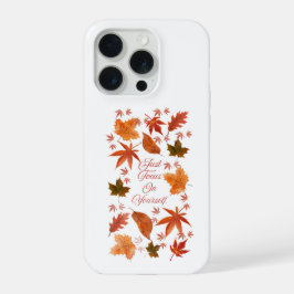 Funda para iPhone con cita de hojas de otoño Solo 
