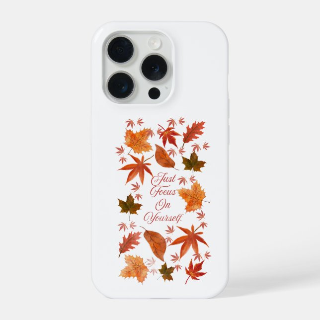 Funda para iPhone con cita de hojas de otoño Solo  (Reverso )