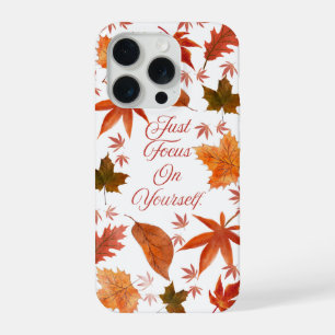 Funda para iPhone con cita de hojas de otoño Solo