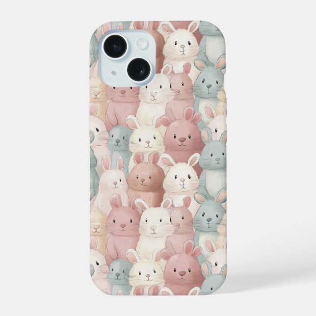 funda para iPhone con conejos artísticos (Reverso )