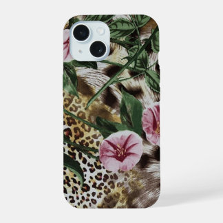 Funda para iPhone con estampado de leopardo elegan
