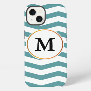 con estampado de monograma y chevron