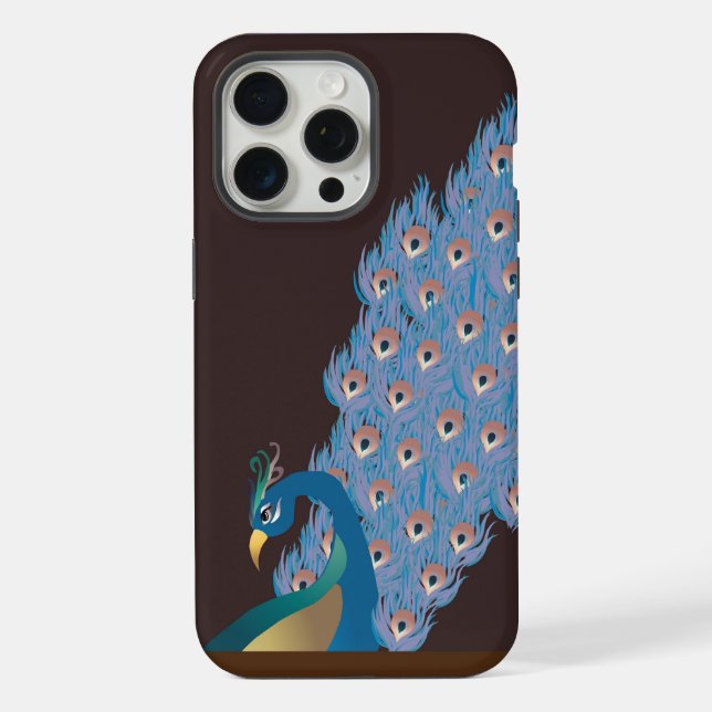 Funda para iphone con estampado de pavo real (Reverso )