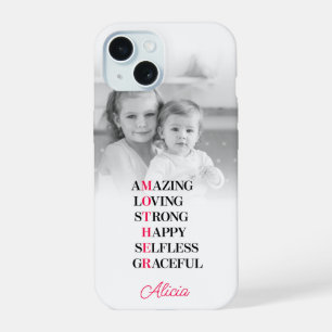 Funda para iPhone con foto personalizada de madre