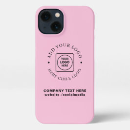 Funda para iPhone con gradiente de oro rosa y logo