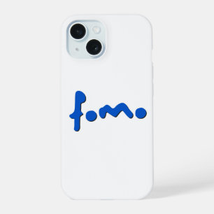 Funda para iPhone con guión azul minimalista de Fa