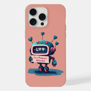 Funda para iPhone con mensaje de robot lindo con a