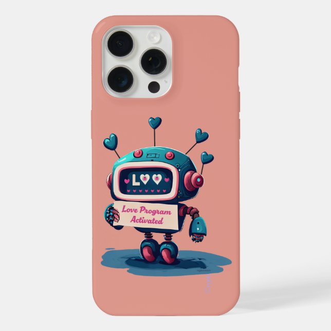 Funda para iPhone con mensaje de robot lindo con a (Reverso )