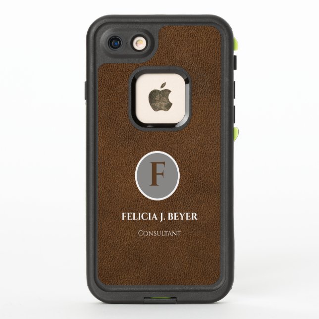 Funda para iPhone con Monograma Elegante Cubierta  (Reverso)