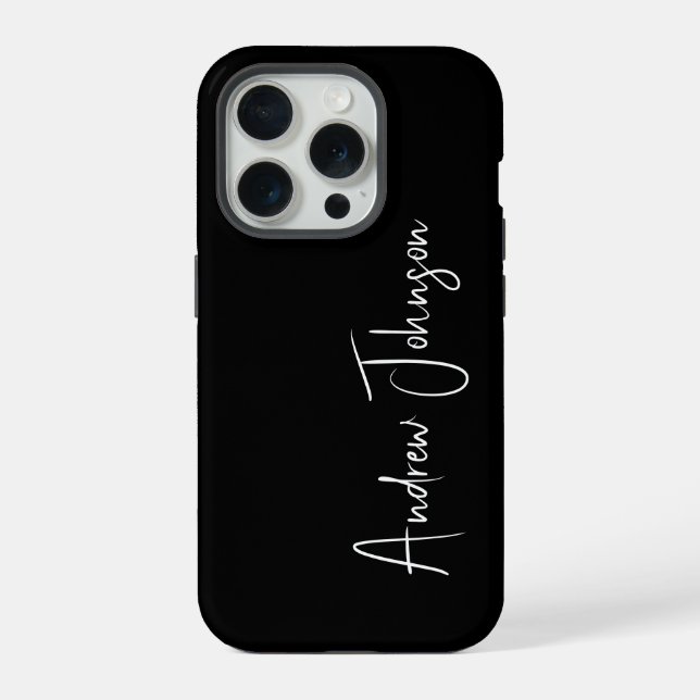 Funda Para iPhone Con monograma negro  (Reverso )