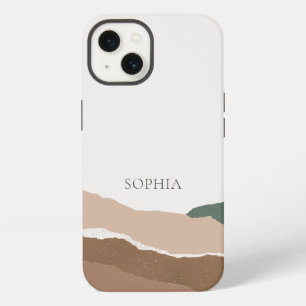 Funda para iPhone con paisaje simple minimalista y