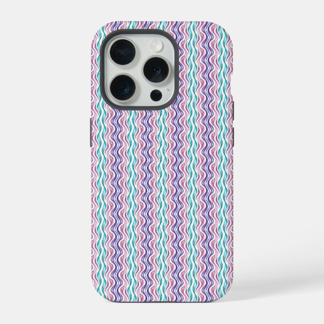 Funda para iPhone con patrón abstracto ondulado el (Reverso )