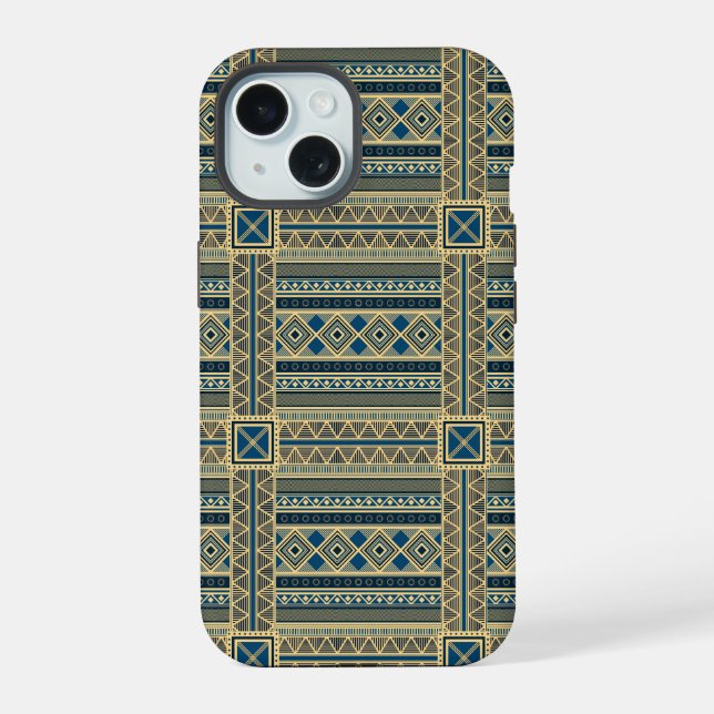 Funda para iPhone con patrón africano de Malí (Reverso )
