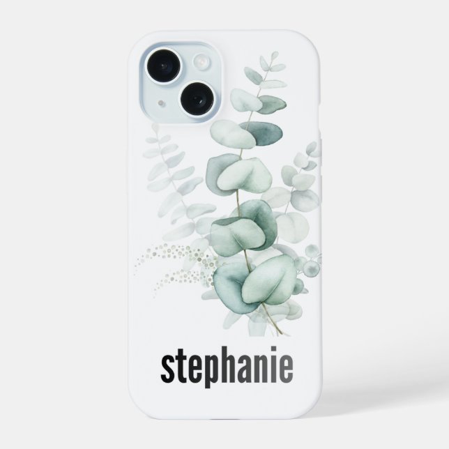 Funda para iPhone con patrón de eucalipto (Reverso )