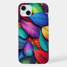 Funda para iPhone con patrón de hoja de colores ca