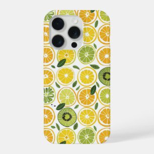Funda para iPhone con patrón de limón estético de
