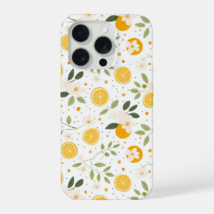 Funda para iPhone con patrón de limón estético de
