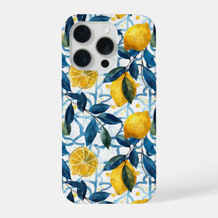 Funda para iPhone con patrón de limón estilo medit