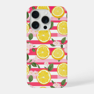 Funda para iPhone con patrón de limón estival y ra