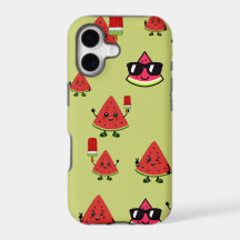 Funda para iPhone con patrón de sandía adorable y 