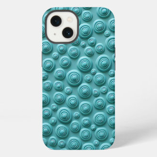 Funda para iPhone con patrón en espiral azul verdo