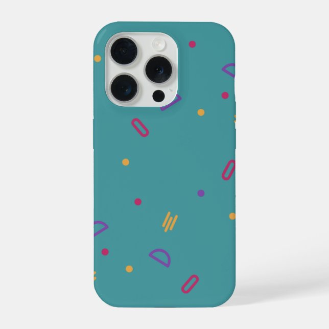 Funda para iphone con patrón geométrico retro. (Reverso )