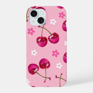 Funda para iPhone con purpurina rosa brillante de