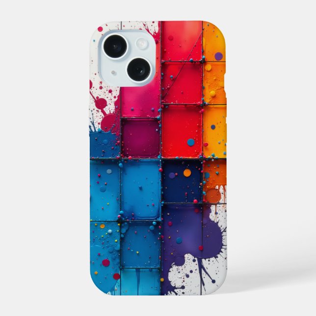 Funda para iPhone con salpicaduras de pintura (Reverso )
