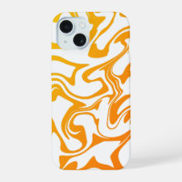 Funda para iPhone con textura de mármol naranja at