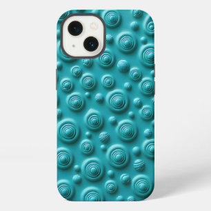 Funda para iPhone con textura en espiral turquesa