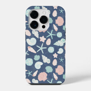 Funda Para iPhone 14 Pro Conchas Costeras Playa y Diseño Oceánico
