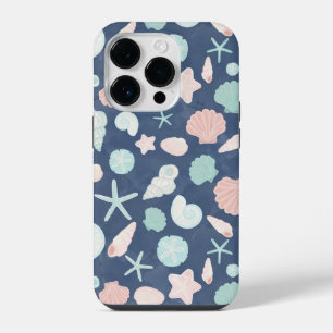 Funda Para iPhone 14 Pro Conchas Costeras Playa y Diseño Oceánico