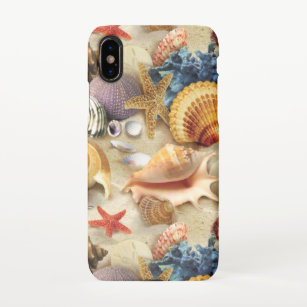Funda Para iPhone X conchas marinas en la playa