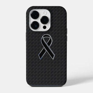 Funda Para iPhone 14 Pro Conciencia de la cinta negra de estilo cromado